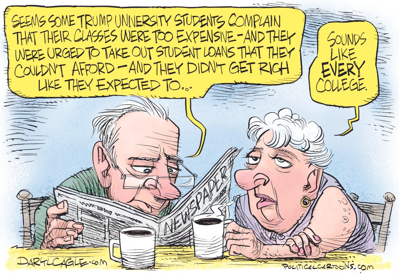 Political Cartoon U.S. Trump University