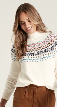 Alba cream Fair Isle jumper, £69.95 | Joules.com