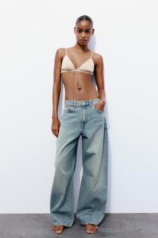 Trf Mid Waist Baggy Balloon Jeans