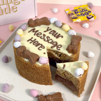 8. Personalised Easter Cookie Pie
RRP: £31.99 | Delivery: Free delivery
If you're looking for an personalised Easter treat that steers away from the regular chocolate or Easter egg, say hello to the Easter cookie pie - a layered cookie pie that can be topped with a special message of your choice.
This cookie pie is about 6 inches round and 3.5 inches deep - perfect for sharing.