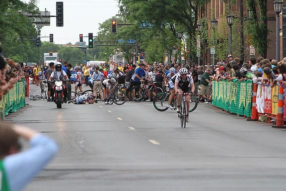 The crash that unfolded on stage four.