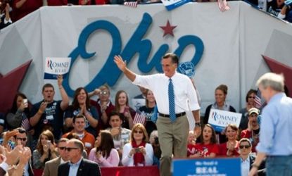 Mitt Romney campaigns in Portsmouth, Ohio on Oct. 13