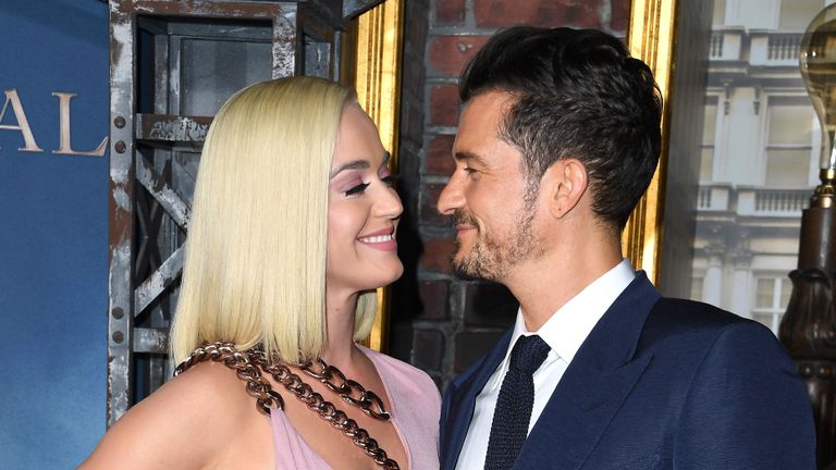 hollywood, california august 21 katy perry and orlando bloom attend the la premiere of amazons carnival row at tcl chinese theatre on august 21, 2019 in hollywood, california photo by axellebauer griffinfilmmagic