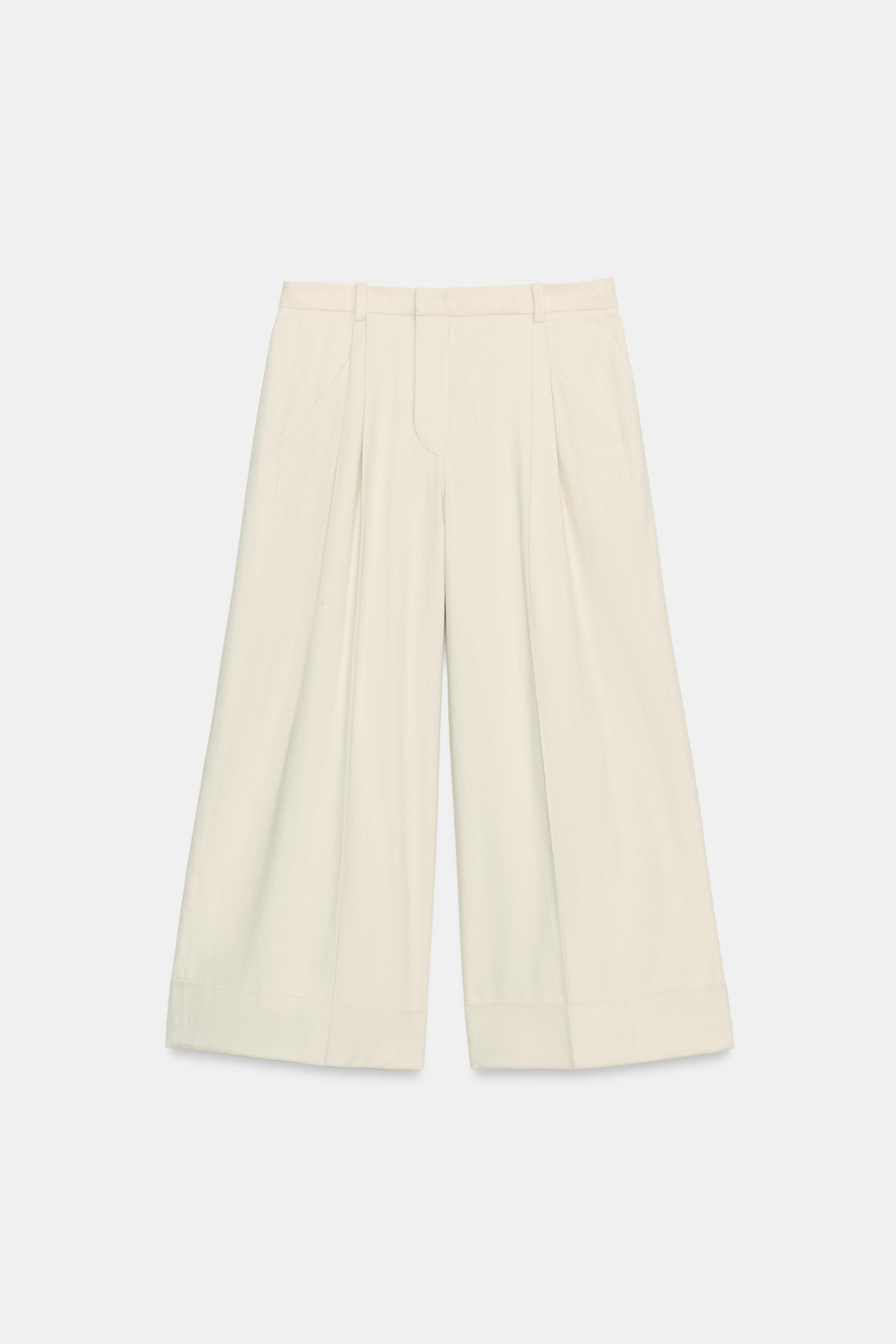 Pleated Linen Pants Zw Collection