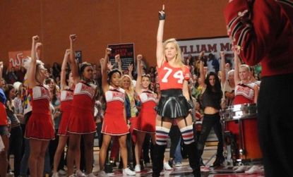 Heather Morris (center) delivers a "rousing" performance of Beyonce's "Run the World (Girls)" in Tuesday's episode of "Glee," which some critics are touting as the series' best.