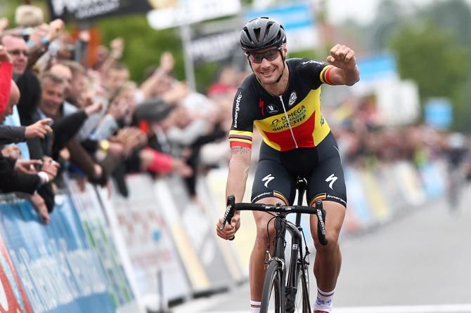 Tom Boonen celebrates his first win of 2013