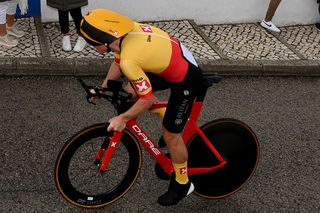 Uno-X time trial helmet from above