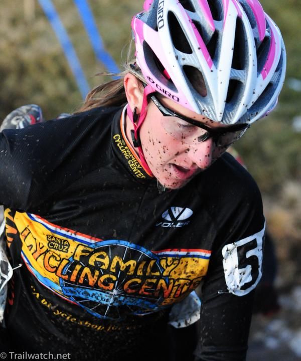 Kathy Pruitt (Family Cycling Center) on a steep run-u