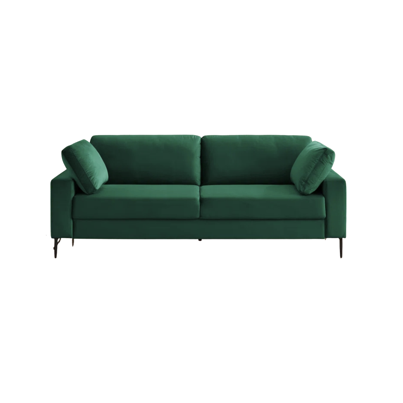 green velvet sofa