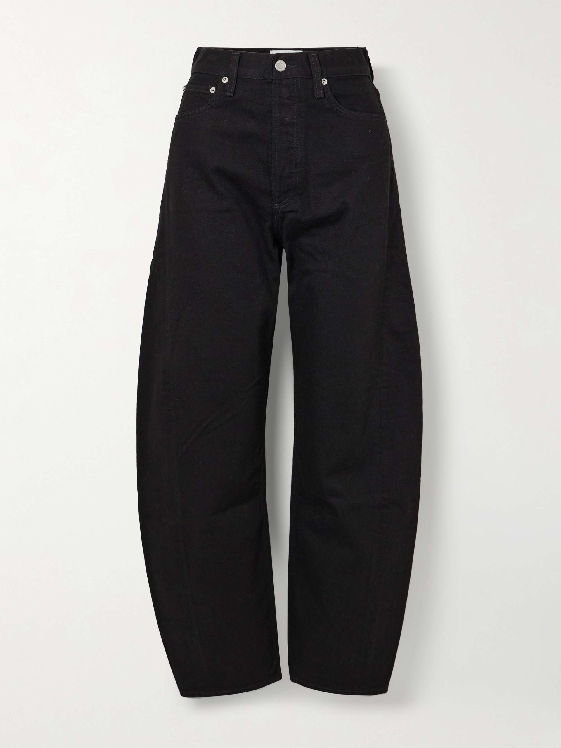 Luna Pieced Organic High-Rise Barrel-Leg Jeans