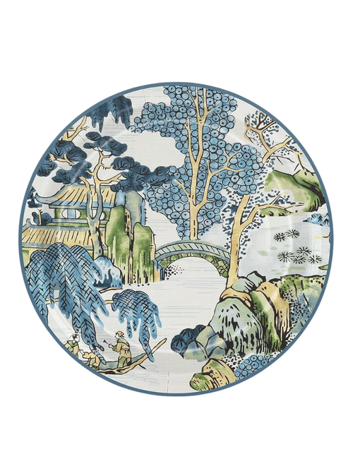 Vintage Chinoiserie Paper Plates Retro, Set of 50