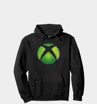 Xbox hoodie on a plain background