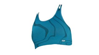 My Protein Tempo sports bra in teal blue