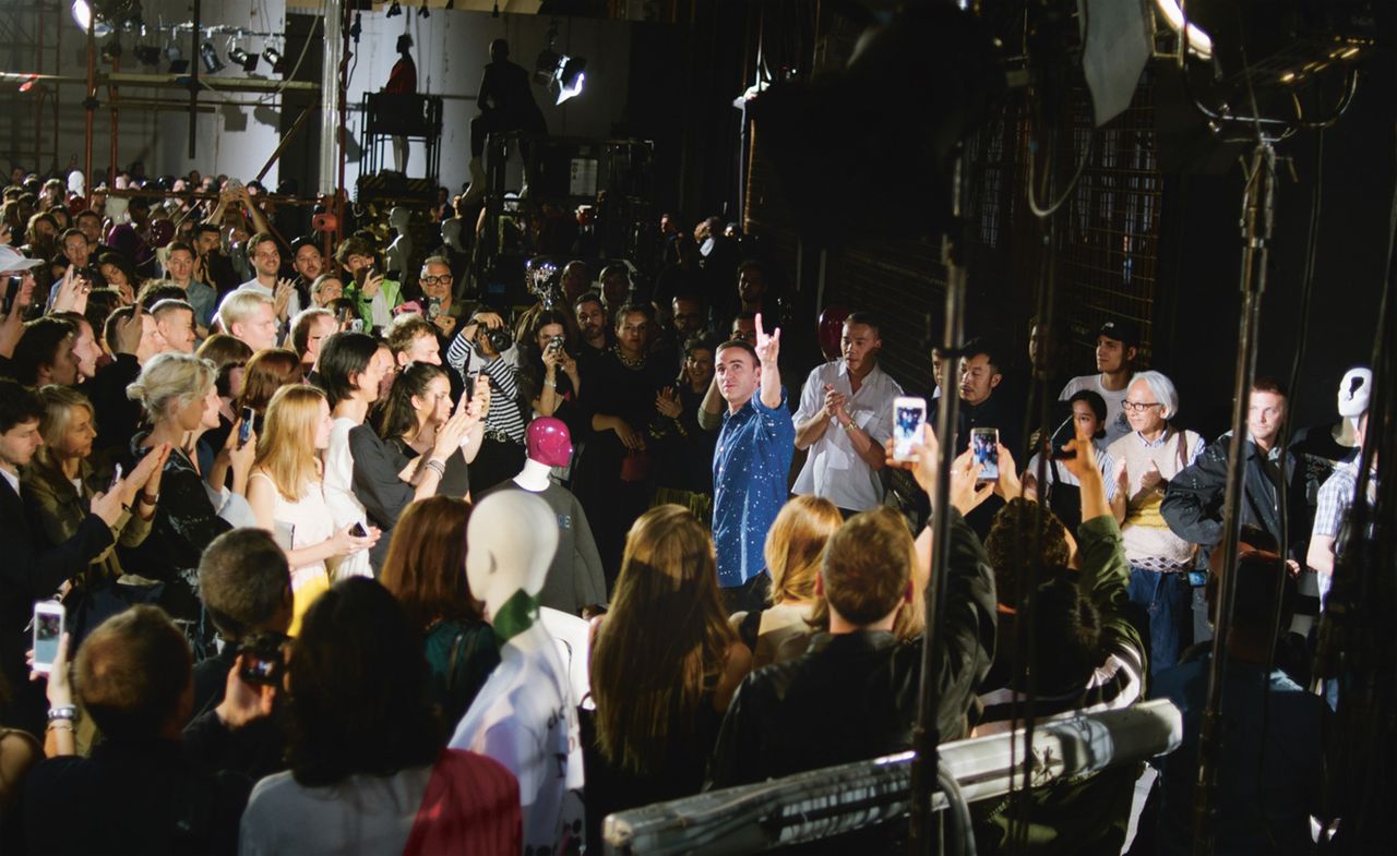 Designer&#039;s designer Raf Simons at his S/S17 show at Pitti Immagine, Florence, June 2016