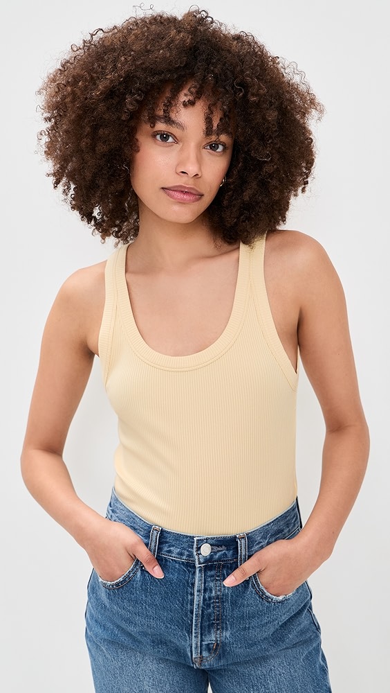 Christy Tank Top - Custard Yellow