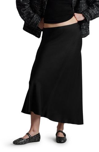 Satin Midi Skirt