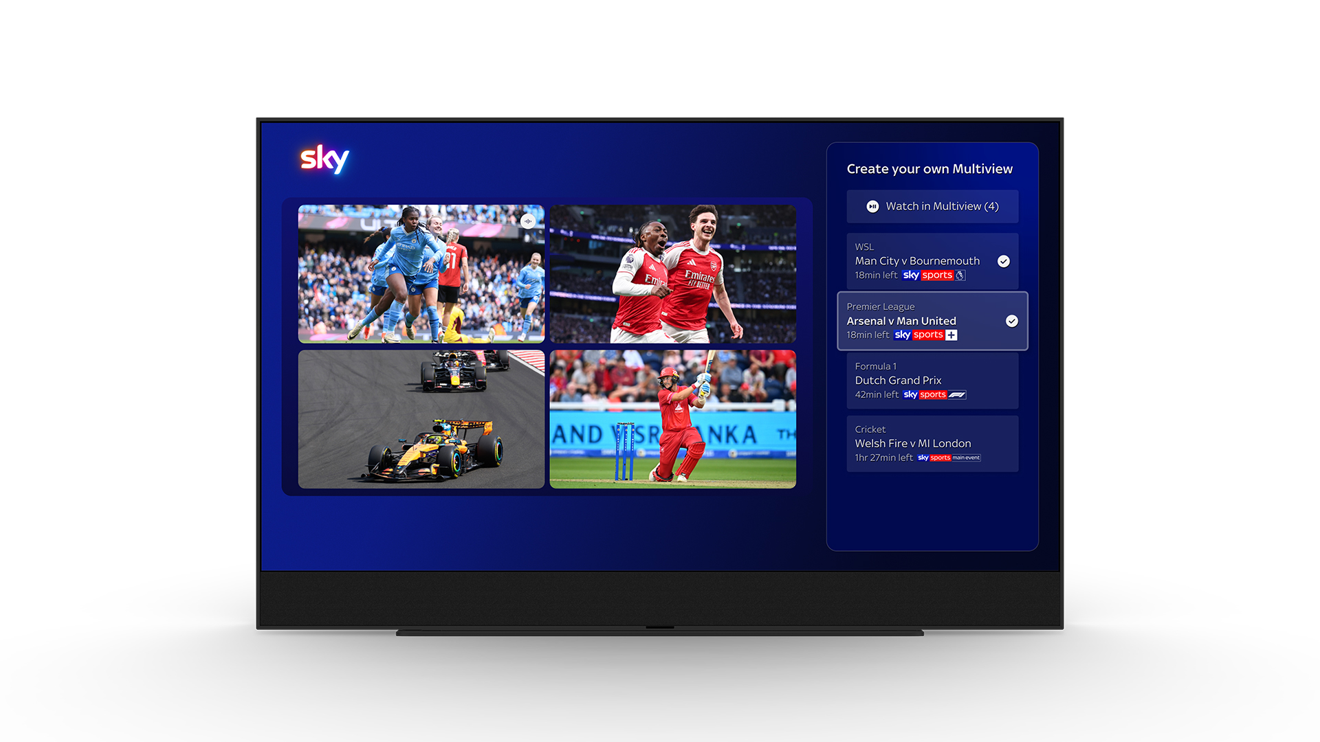 Sky TV using the new Multiview feature