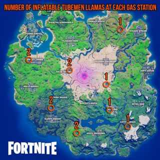 Fortnite Inflatable Tubemen Llamas locations map