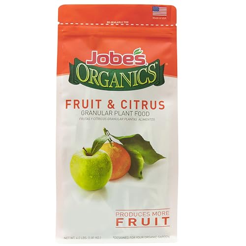 Jobe&amp;rsquo;s Organics Granular Garden Fertilizer, Easy Plant Care Fertilizer for Fruit and Citrus Plants and Trees, 4 Lbs Bag