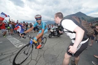 24 July 2015 102nd Tour de France Stage 19 : Saint-Jean-de-Maurienne - La ToussuireNIBALI Vincenzo (ITA) Astana, at Col du Mollard Photo : Yuzuru SUNADA