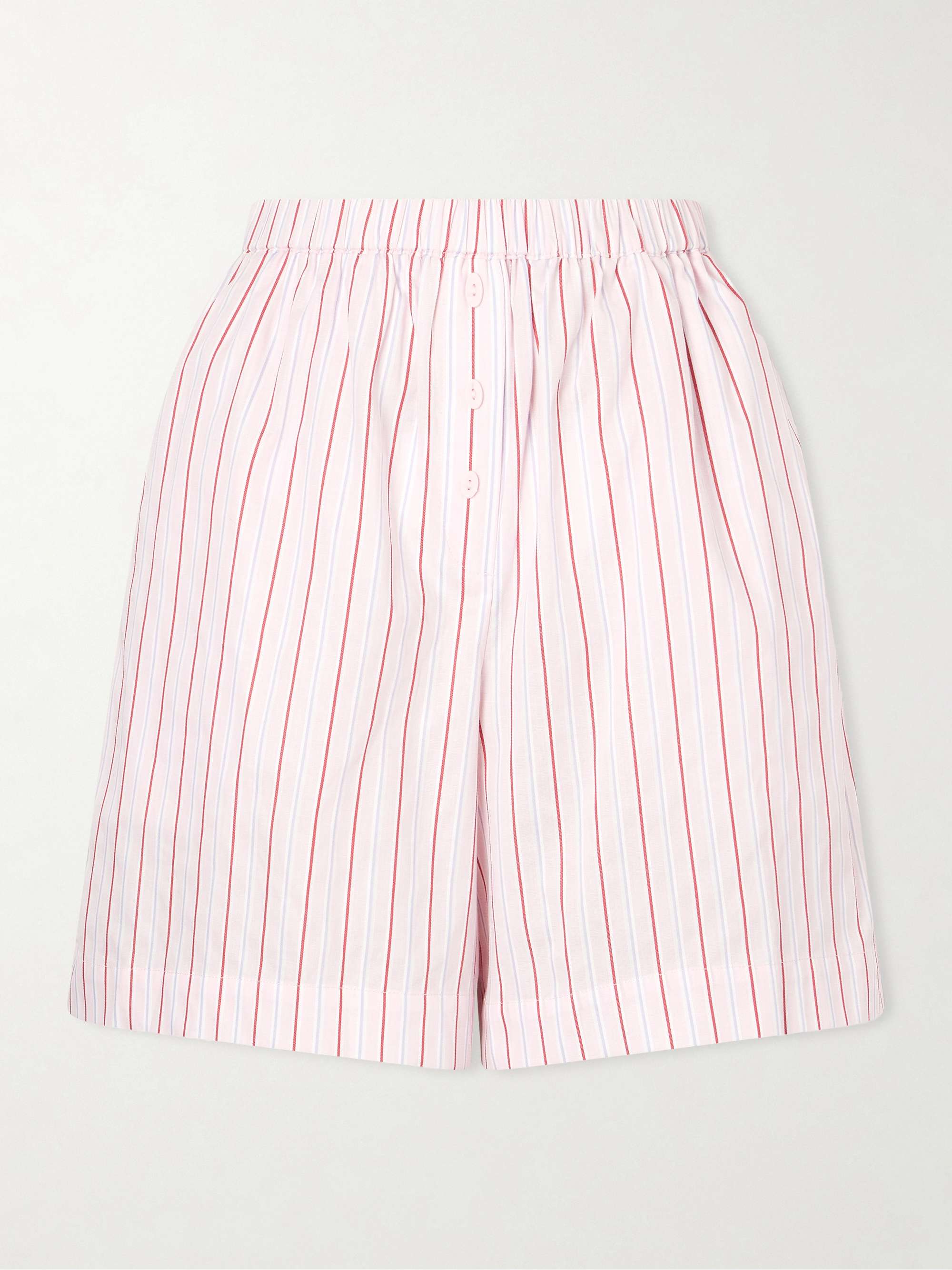 Angelo Striped Cotton-Poplin Shorts