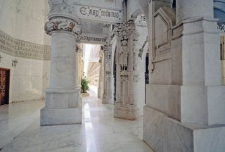 Interior of El Faro a Colon, aka the Columbus Lighthouse in Puerto Rico, which may or may not be the final resting place of Christopher Columbus