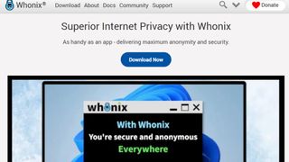 Whonix website screenshot