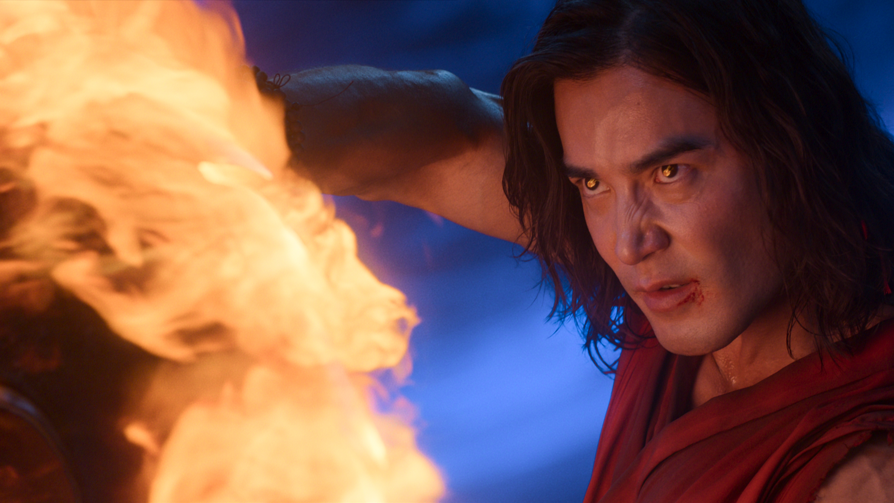 Liu Kang (Ludi Lin) in "Mortal Kombat II"