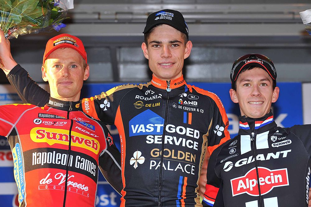 Wout Van Aert (Vastgoedservice-Golden Palace) tops the podium