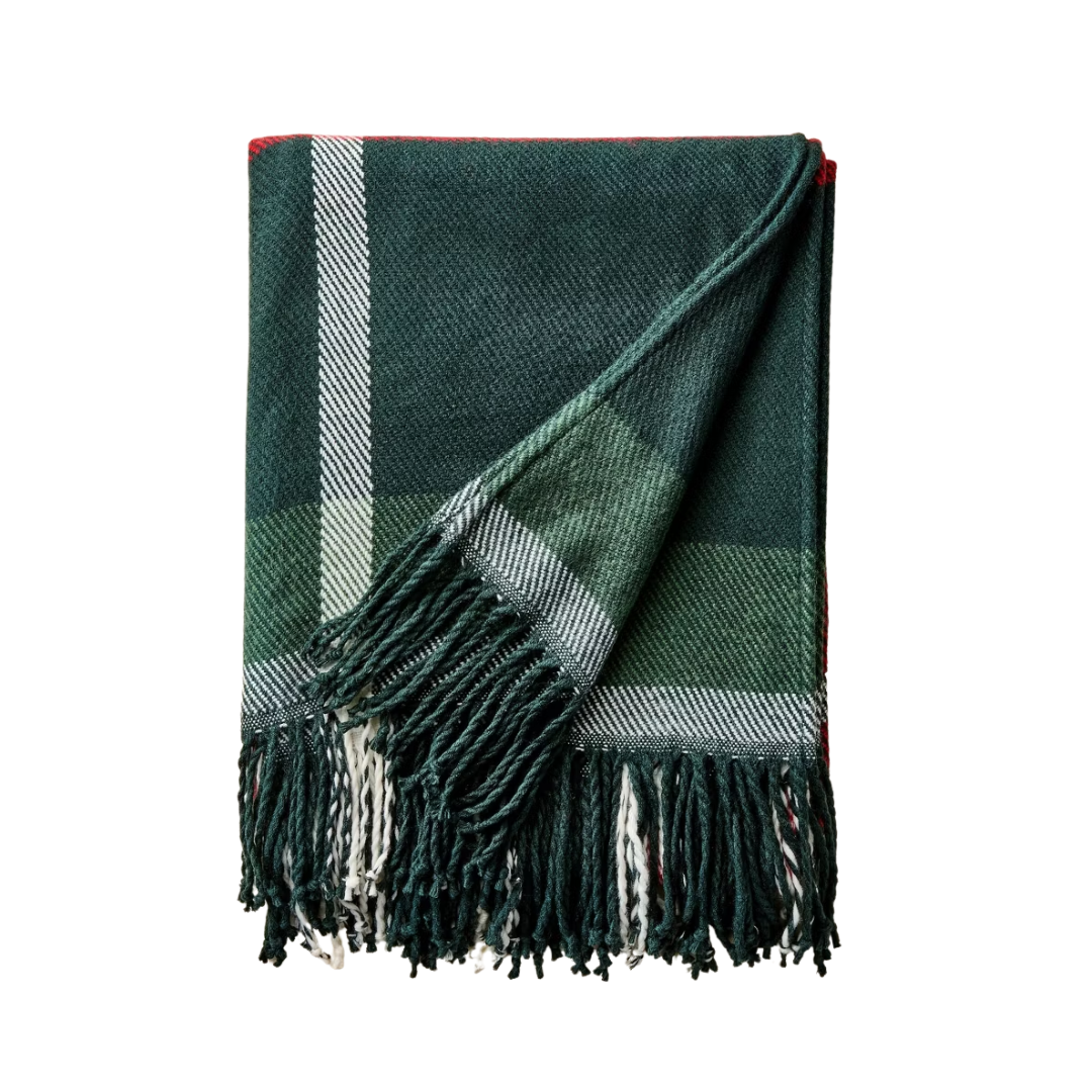 50u0026#34;x60u0026#34; Plaid Value Throw Blanket Red/green - Hearth U0026#38; Handu0026#8482; With Magnolia