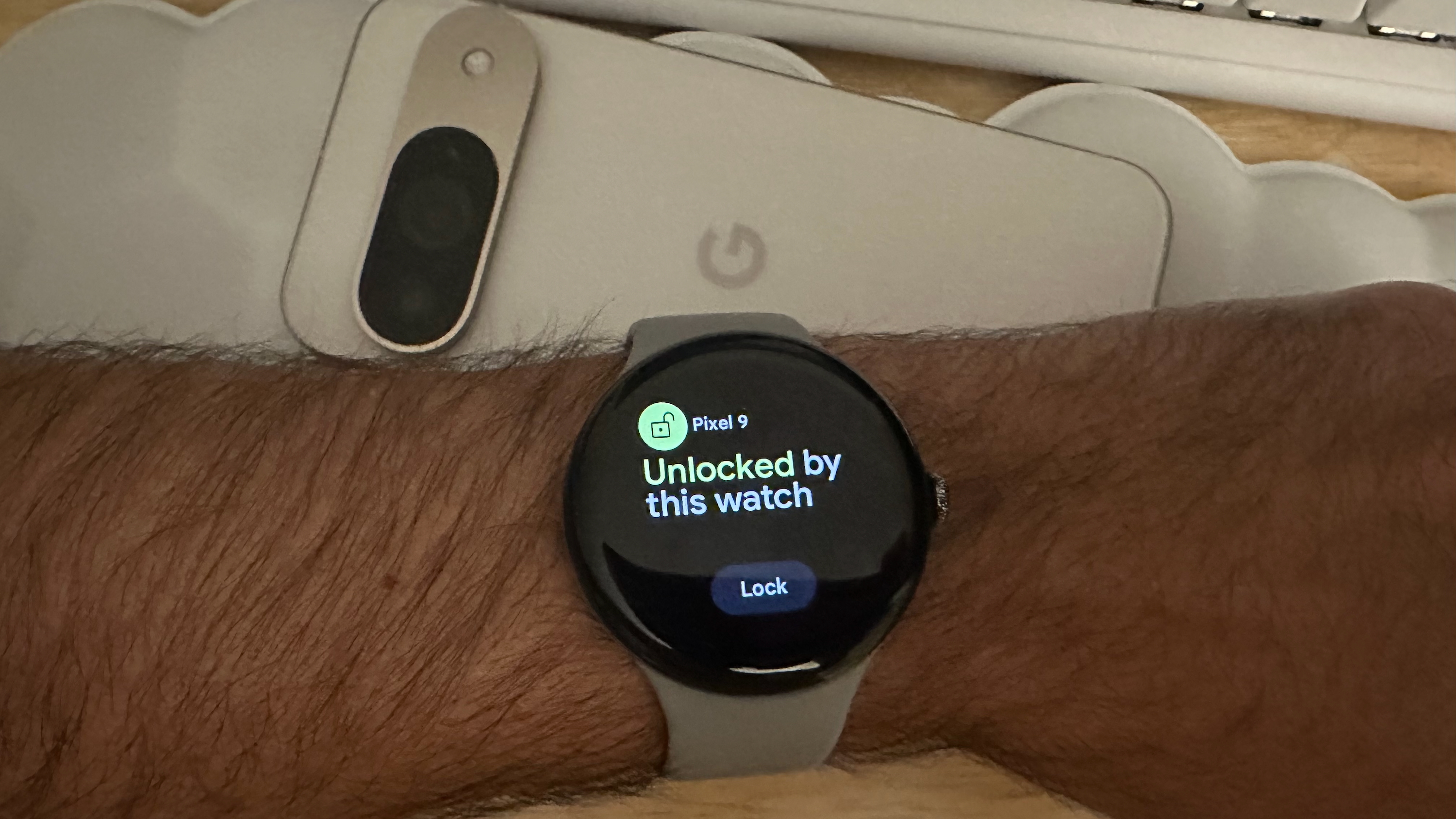 The Pixel Watch 3 with the screen 