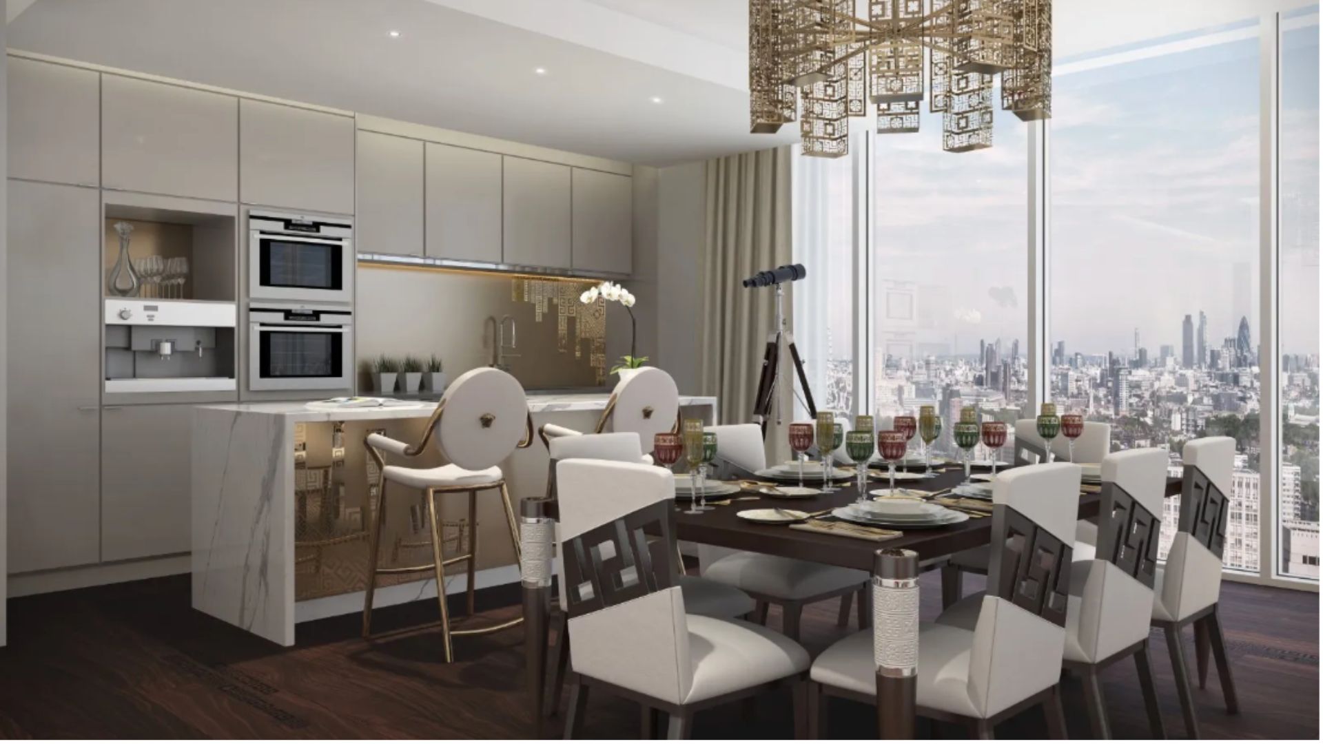 an image of the open plan kitchen