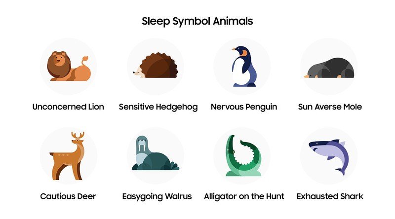 Samsung Galaxy Watch Sleep Symbol Animals