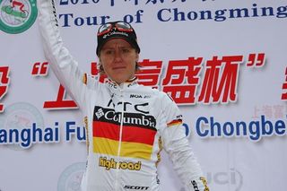 Winner of the first stage of the Tour of Chongming Island, Ina Yoko Teutenberg (HTC - Columbia Women)