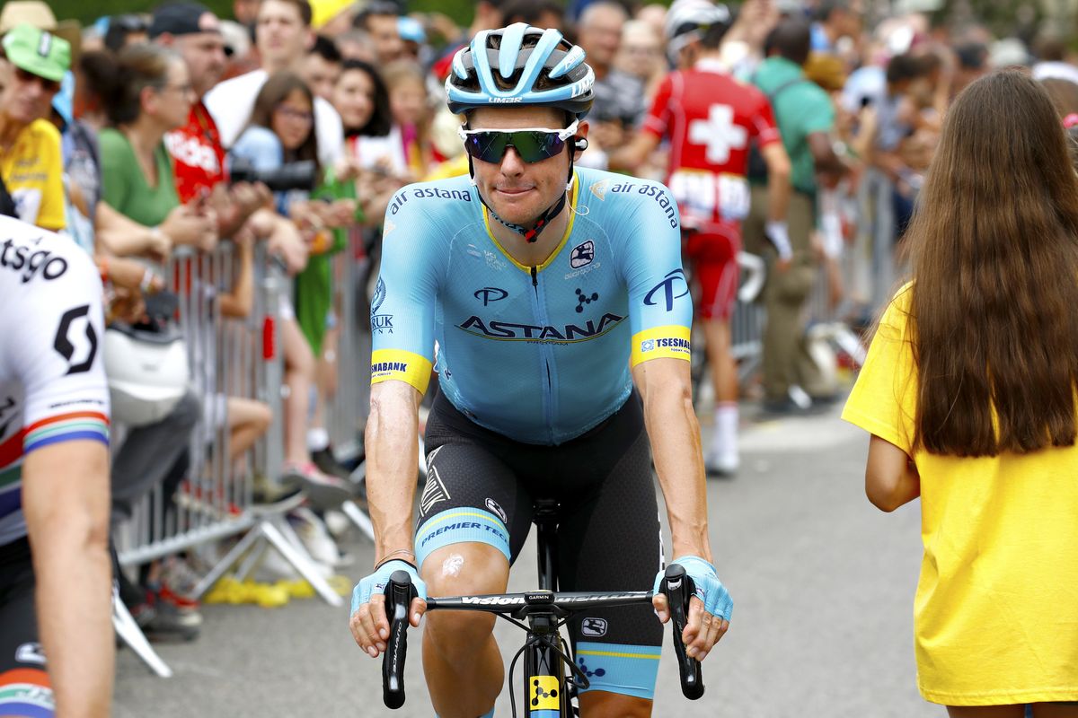 Jakob Fuglsang (Astana) before the start of stage 15