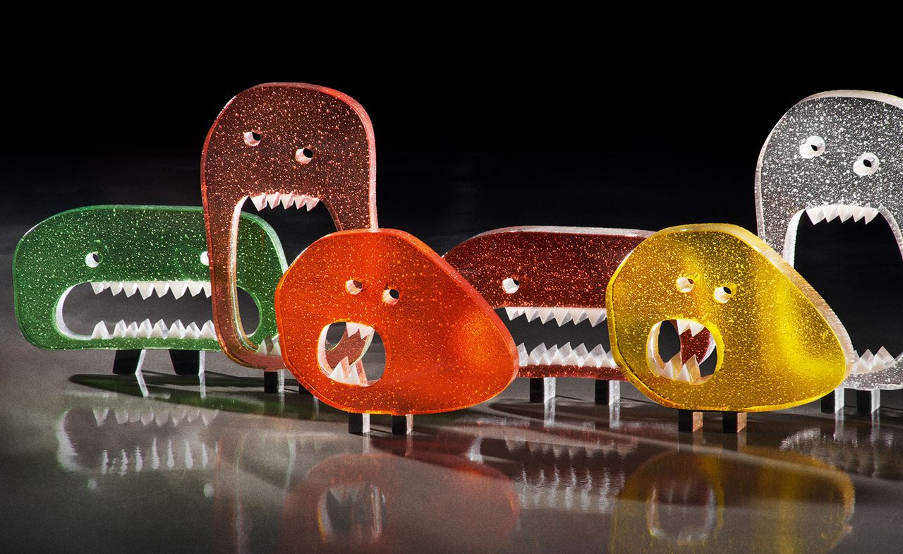 Lasvit&#039;s little glass monsters at Salone de Mobile