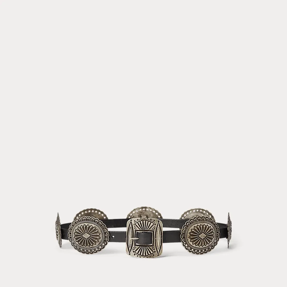 Metal Accent Leather Belt