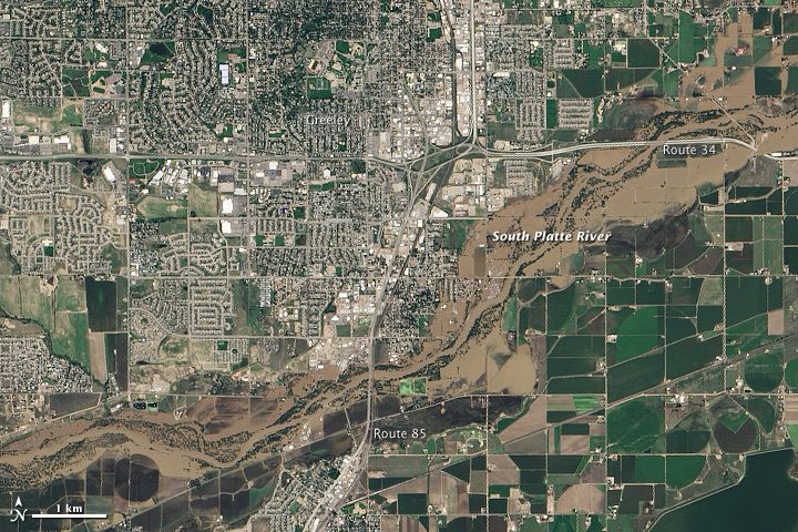 flood waters near Greeley, CO