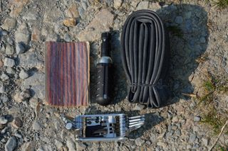 Topeak Mini PT30 Multi-Tool amongst other essentials