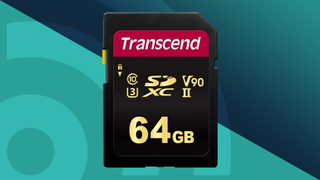Transcend SDXC UHS-II U3 SD card on a white background