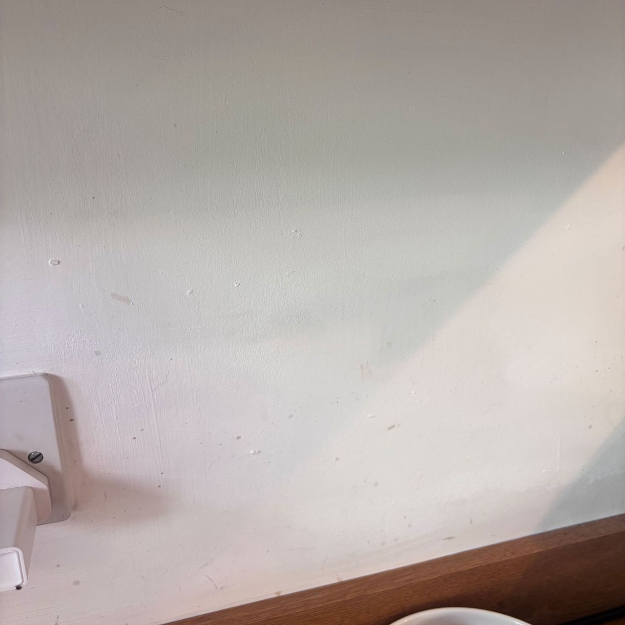 white wall with marks