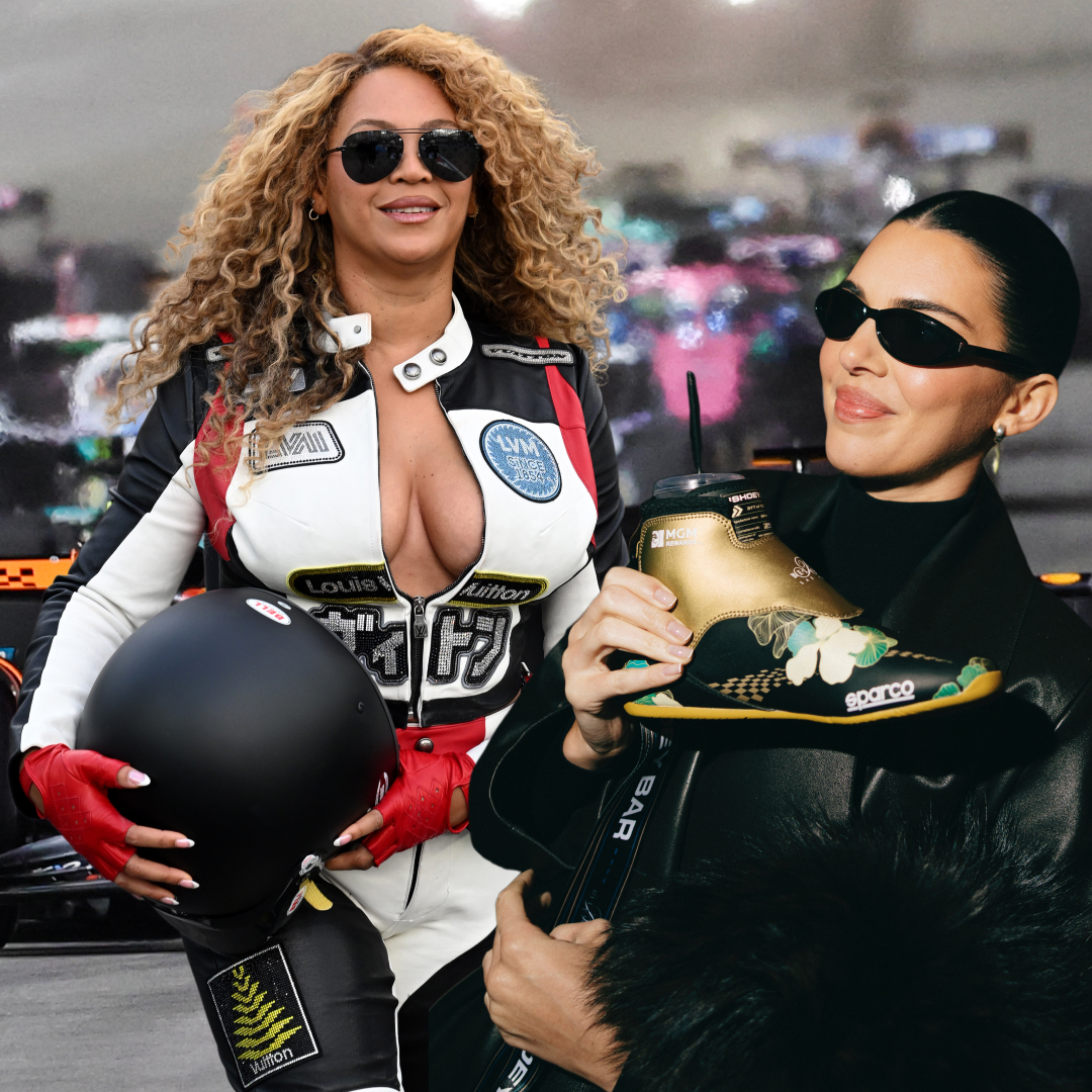 Beyonce and Kendall Jenner at the Formula 1 Grand Prix