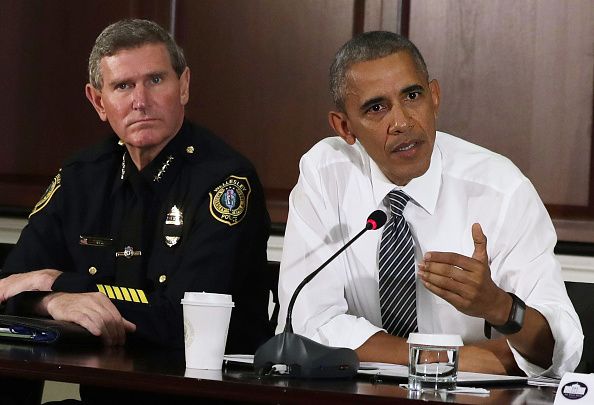 Terry Cunningham and President Obama.