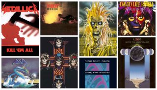 A montage of debut albums from the 1980s