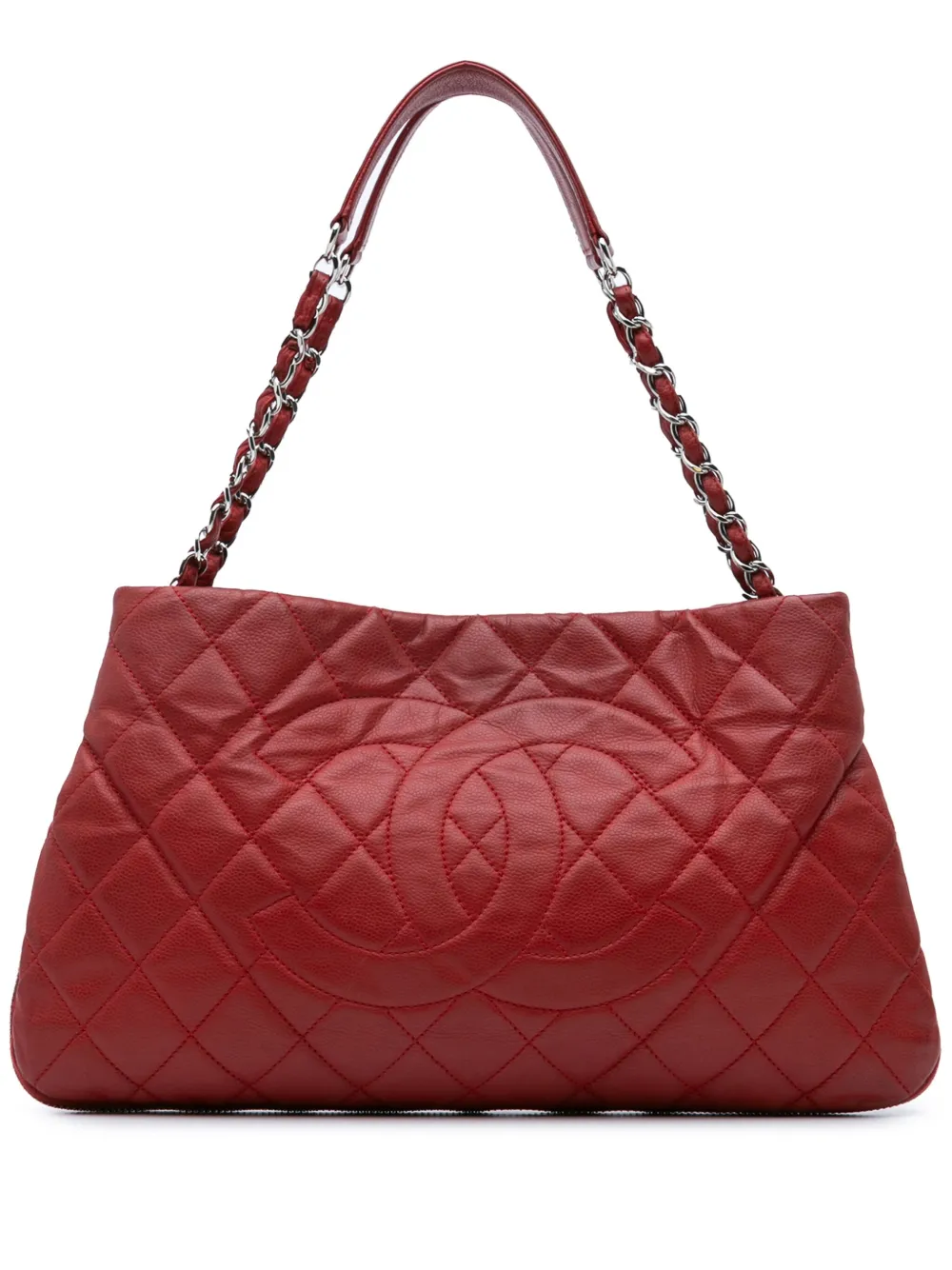Chanel Pre-Owned 2011 Quilted Caviar Expandable Zip Around Tote Bag | One Size