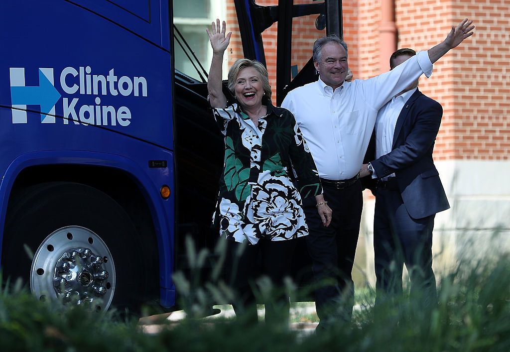 Hillary Clinton and Tim Kaine