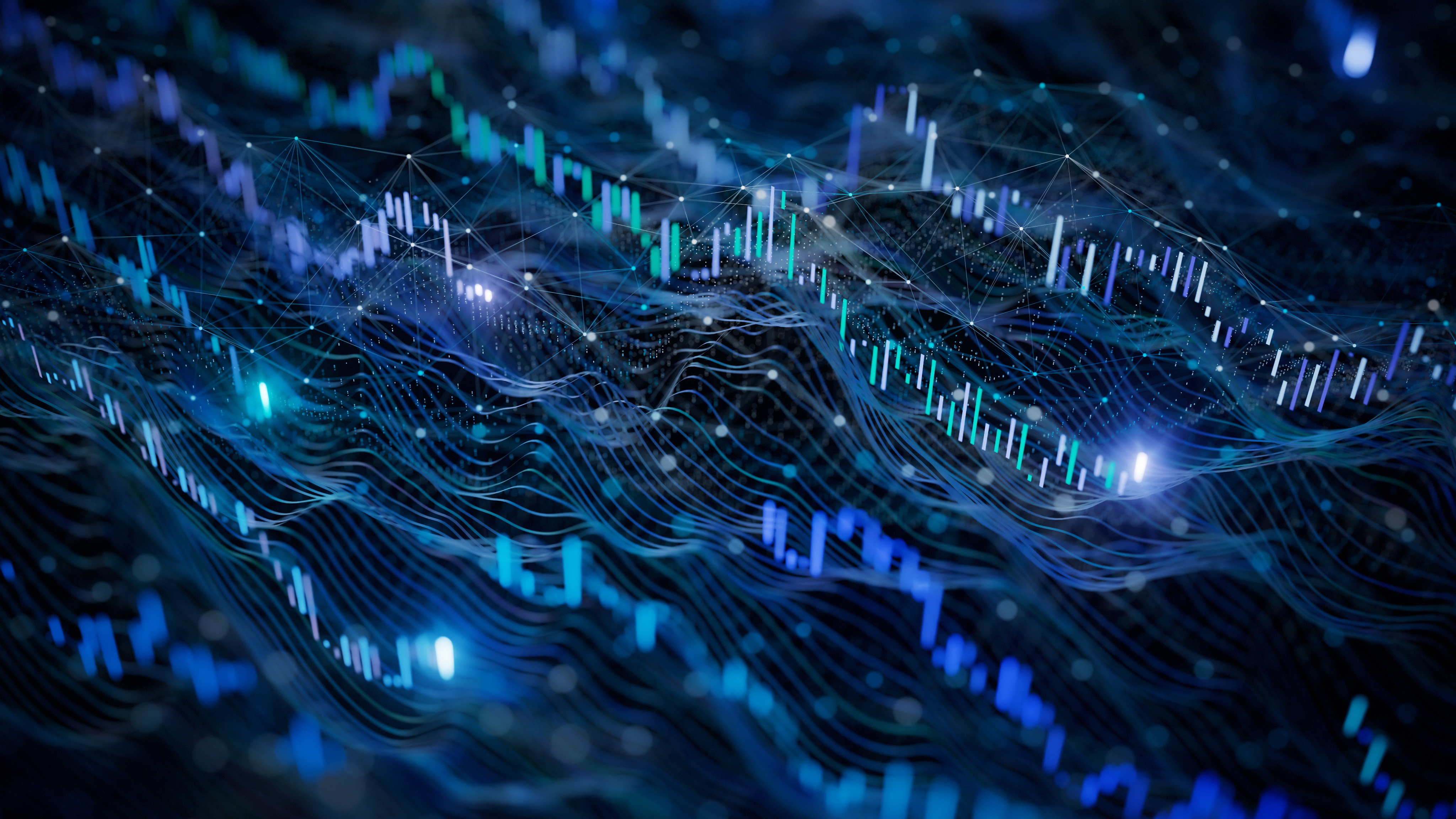 Generic financial graphs to indicate investing, stock markets or financial technology