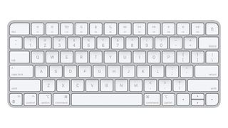 Apple's Magic Keyboard in white with a US layout.