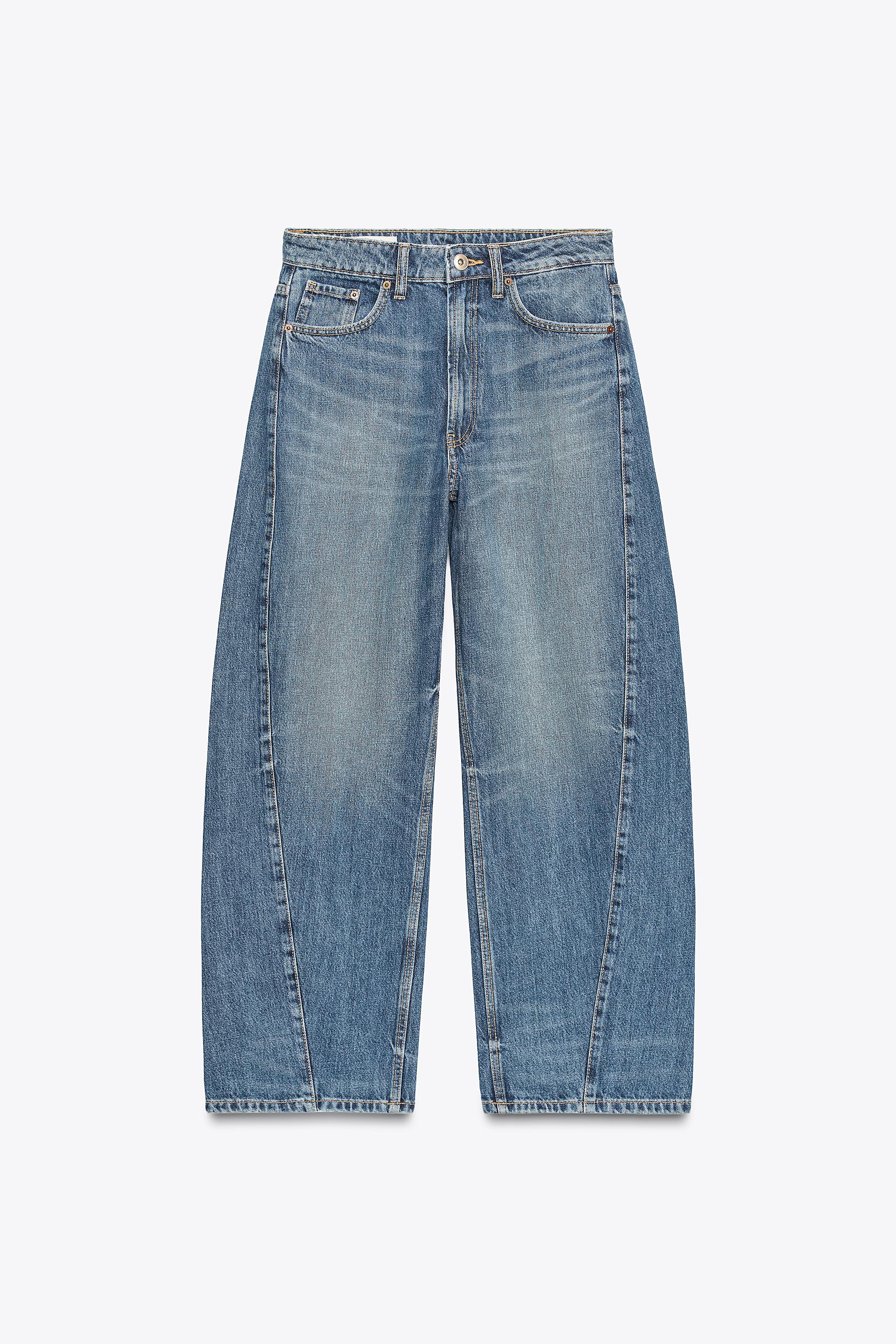 Trf Mid-Rise Baggy Barrel Jeans