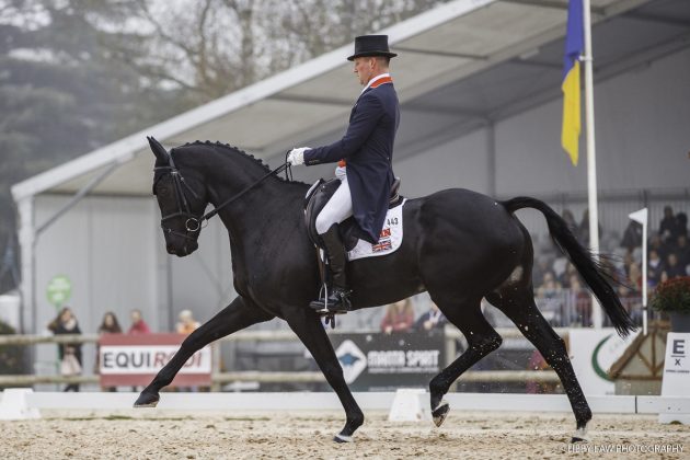 GBR-Oliver Townend rides Cillabradden Evo during the second day of Dressage for the CCI4*. Interim-1st. 2018 FRA-4 Etoiles de Pau. Domaine de Sers. Friday 26 October. Copyright Photo: Libby Law Photography